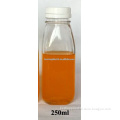 250ml french square shape glass juice milk botttle